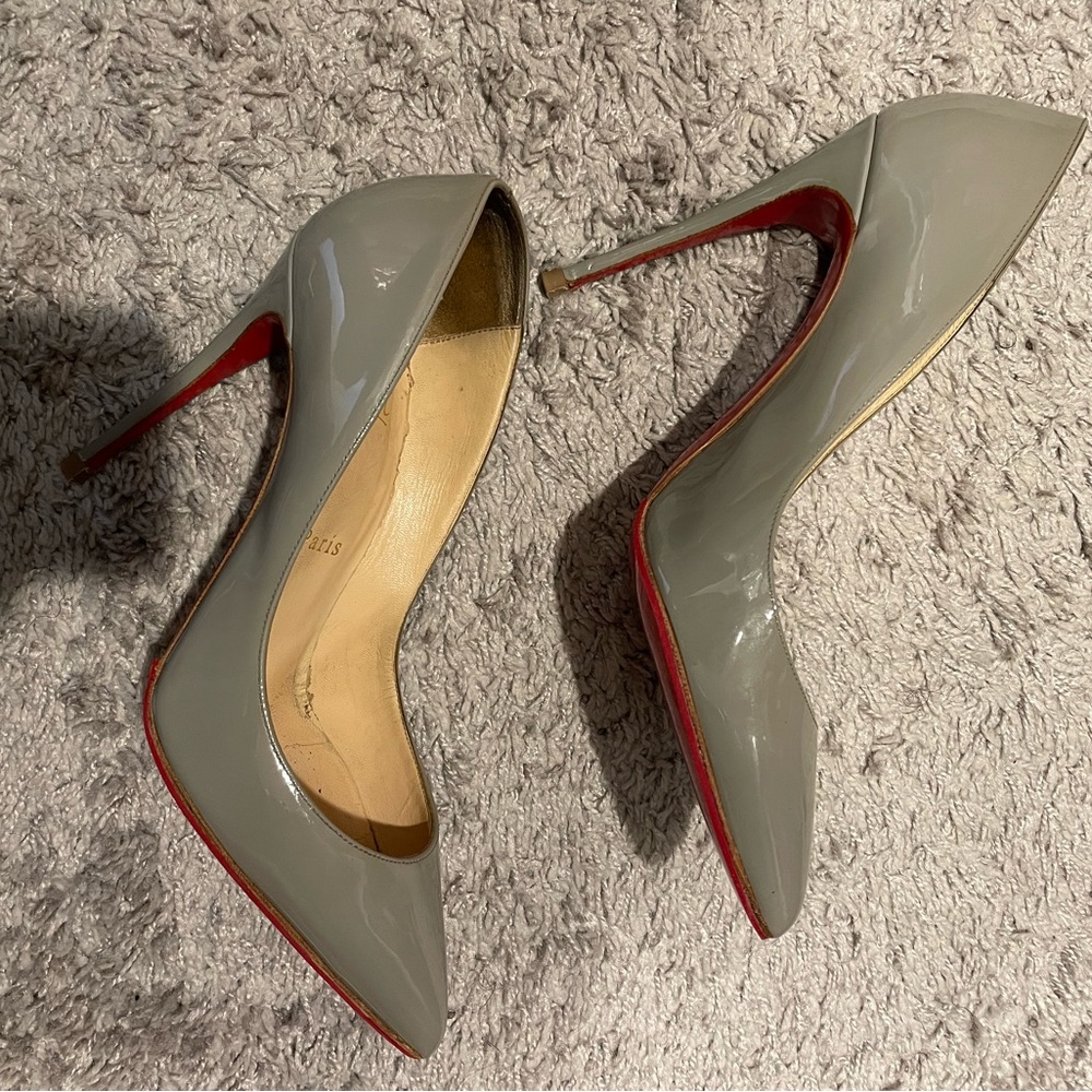 Christian Louboutin- Light Gray pumps